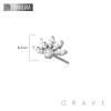 IMPLANT GRADE TITANIUM THREADLESS PUSH IN CZ MARQUISE FLOWER TOP PART